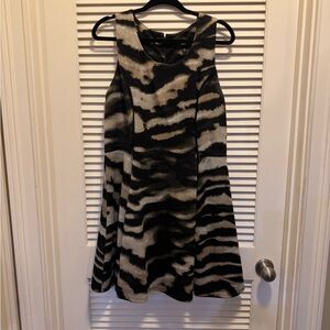 Stylish Black and Cream Mini Dress